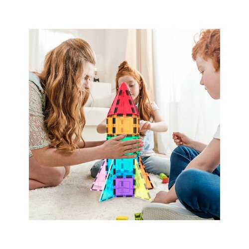 Set magnetic de construcție PicassoTiles 32 pieseRacheta