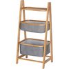 Wenko Bambusz polc 1 polccal és 2 kosárral Bahari, 91 x 34 x 44 cm