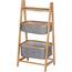 Wenko Bambusz polc 1 polccal és 2 kosárral Bahari, 91 x 34 x 44 cm