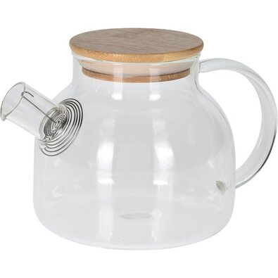 Ceainic EH din sticlă cu capac din bambus, 1 l