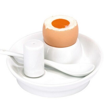 Stojan na vejce se slánkou a lžičkou