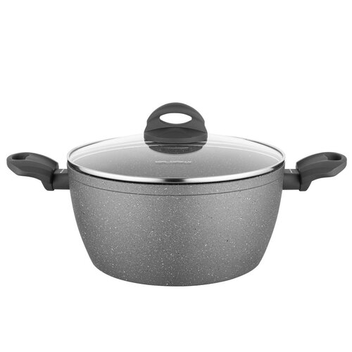 Florina Lava Stone MG lonec s pokrovom, 24 cm, 4l, siva