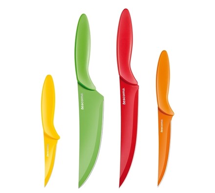 Tescoma Sada oceľových nožov 4 ks viacfarebné