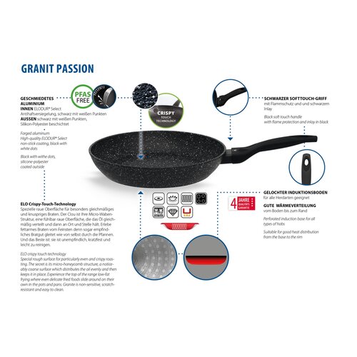 Elo 95002 2 darabos Granit Passion 20 + 28 cm-esserpenyő készlet