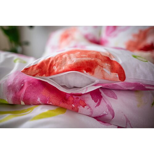 Bavlněné povlečení Flores pink, 140 x 200 cm, 70 x 90 cm, 40 x 40 cm