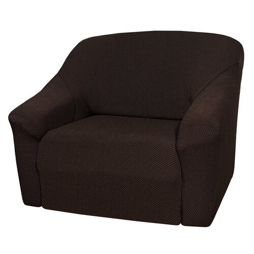 4Home Pokrowiec multielastyczny na fotel brązowy Elegant, 70 - 110 cm