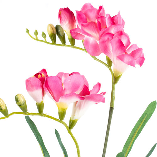 Sztuczny kwiat Frezja różowy, 57 cm