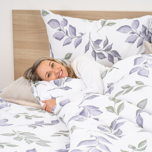 Lenjerie de pat din crep 4Home Soft Leaves, 160 x, 160 x 200 cm, 70 x 80 cm