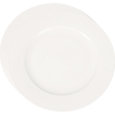 Zestaw 6 porcelanowych talerzy płytkich Linie 27 cm
