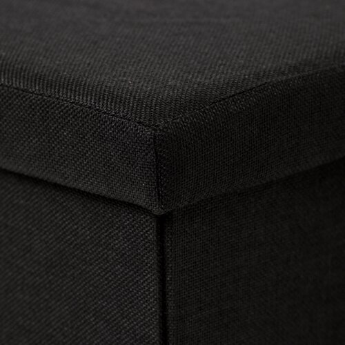 Taburet cu spațiu de depozitare, negru, 38 x 38 x 38 c m