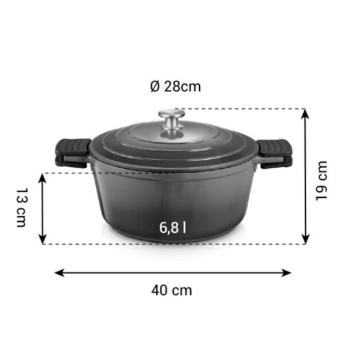 Oală cu capac Tescoma BORDEAUX 28 cm,  6,8 l