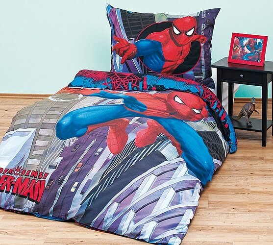 Detské obliečky Spiderman, 140 x 200 cm, 70 x 90 c, viacfarebná, 140 x 200 cm, 70 x 90 cm