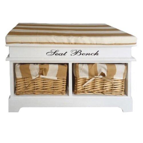 Bank mit Stauraum Bench 4, honigfarben, 70 x 35 x 45 cm