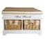 Bank mit Stauraum Bench 4, honigfarben, 70 x 35 x 45 cm