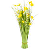 Vazba umělých lučních květin 70 cm, žlutá