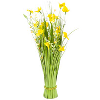 Wiązanka sztucznych kwiatów polnych 70 cm, żółty