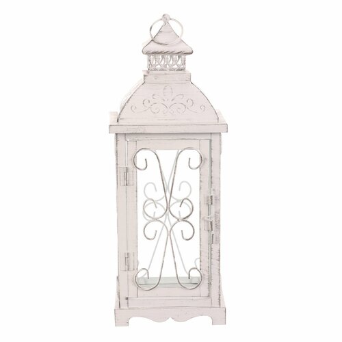 Zestaw latarni metalowych Brillo 2 szt., biały