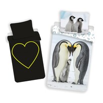 Bavlnené obliečky Tučniaky svietiace, 140 x 200 cm, 70 x 90 cm