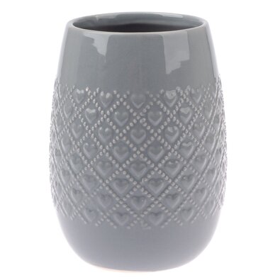 Keramická váza Fains šedá, 18 cm