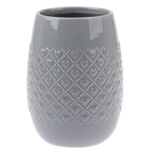 Keramická váza Fains šedá, 18 cm