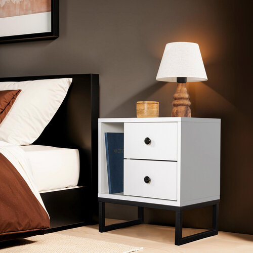 Nachttisch Glimmer White