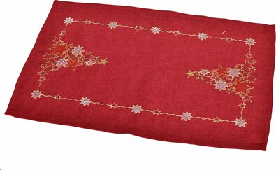 Świąteczny obrus Choinka czerwony, 35 x 35 cm