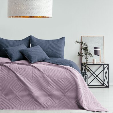 AmeliaHome Prekrivalo za posteljo Softa charcoal -mauve, 220 x 240 cm