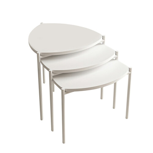 Beistelltisch Lenny White, 3 Stück