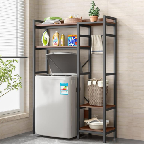 Regał nad pralką DELSIN, ciemny dąb