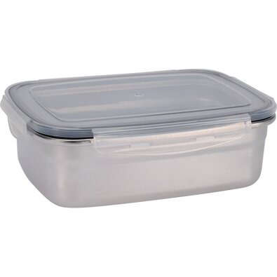 Excellent Houseware Edelstahl-Frischhaltedose mit Kunststoffdeckel, 1250 ml