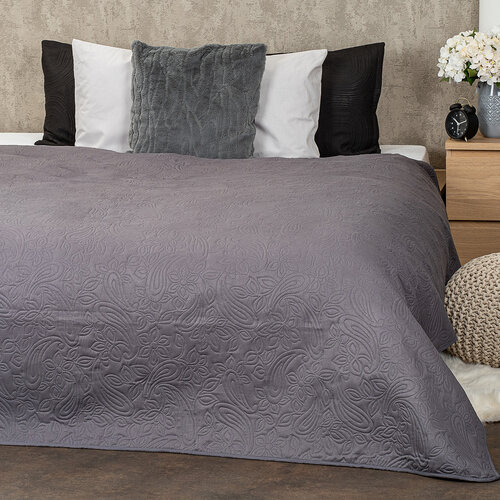 4Home Narzuta na łóżko Doubleface szary/biały, 220 x 240 cm