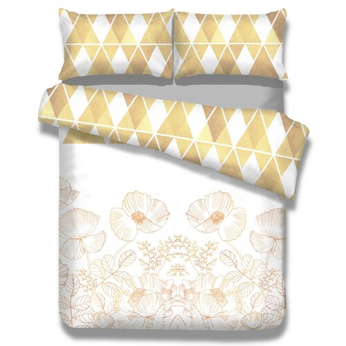 Restilo Pościel flanelowa Golden poopy, 140 x 200 cm, 70 x 90 cm