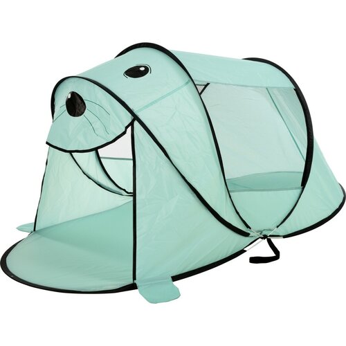 Cort pliere rapidă pentru copii cu protecție UV50+, decor cu focă, 182 x 100 x înălțime 86 cm