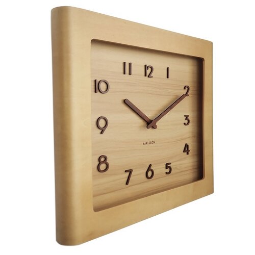 Karlsson 5959WD дизайнерський настінний годинник  29 x 33 см, коричневий