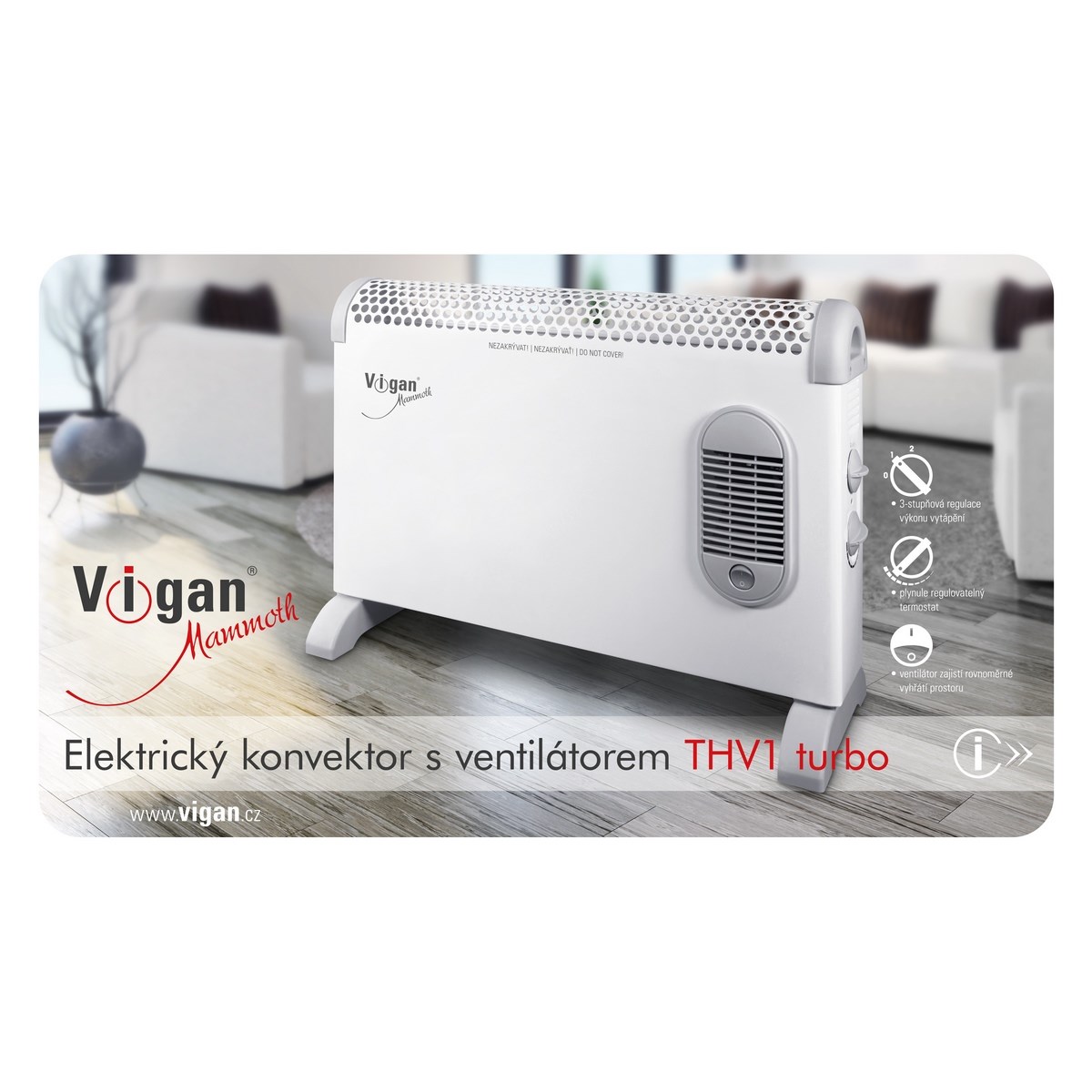 Vigan Mammoth THV1 turbo elektromos konvektor termék 2. képe