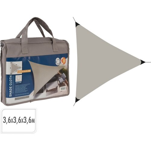 Stínící plachta s UV filtrem 50+, barva taupe, 3,6 x 3,6 x 3,6 m
