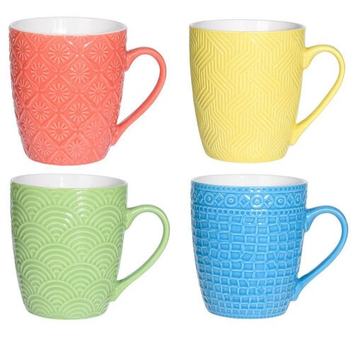 4-delni set porcelanových skodelic Color, 380 ml