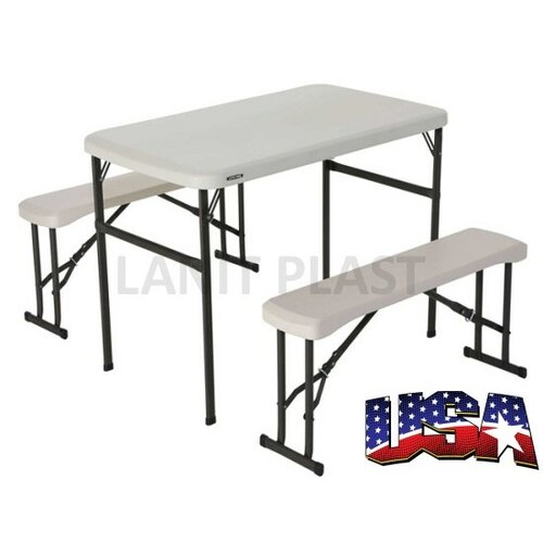 Lifetime - Campingový stôl a 2x lavica (80353)