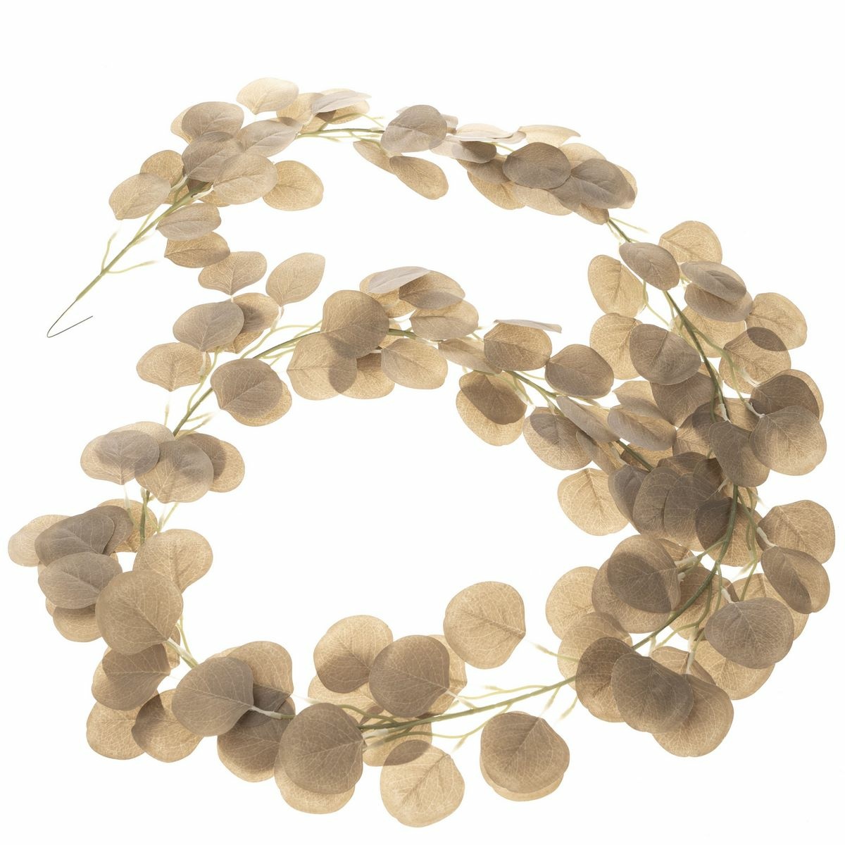 Sztuczna girlanda Eukaliptus beżowy, 200 cm