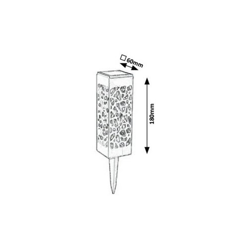Lampa słoneczna LED wbijana w ziemię Rabalux 8949„Mora”, czarny