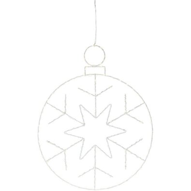 Decorațiune suspendată de Crăciun cu LED-uri Kerstball Snowflake 250 LED, 48 cm