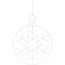 Decorațiune suspendată de Crăciun cu LED-uri Kerstball Snowflake 250 LED, 48 cm