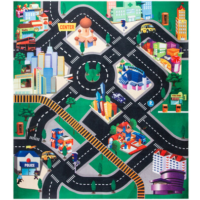 Dětská hrací podložka s autíčky Fashion city, 70 x 80 cm