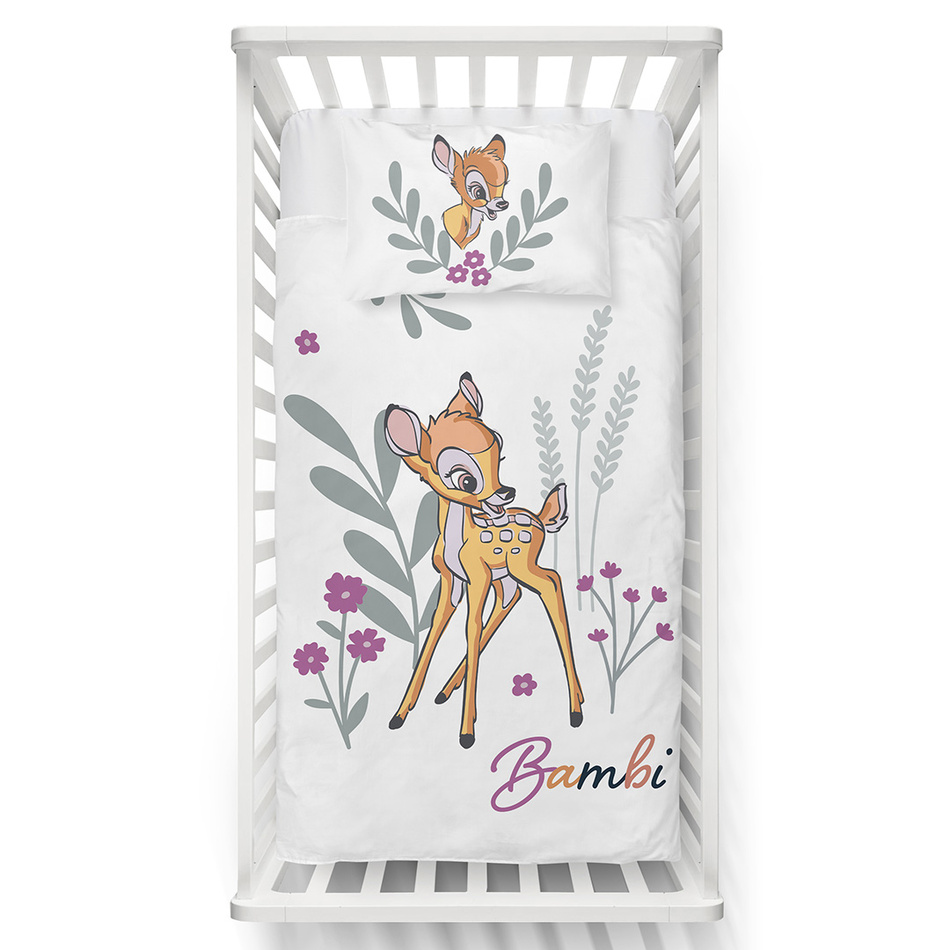 Dětské povlečení do postýlky Bambi Květinový Svět, 100 x 135 cm, 40 x 60cm - thumb (1)