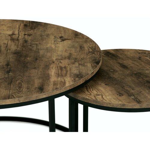 Zestaw stolików konferencyjnych, stare drewno, 2 szt.