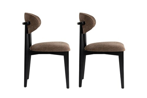 Esszimmerstuhl-Set Lionte Brown and Black, 2 Stück