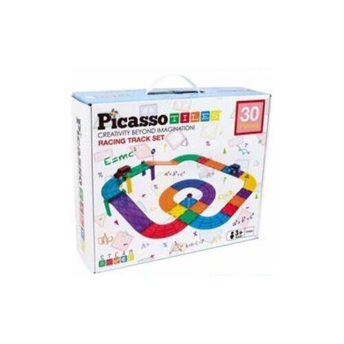 PicassoTiles magnetická autodráha 30 ks