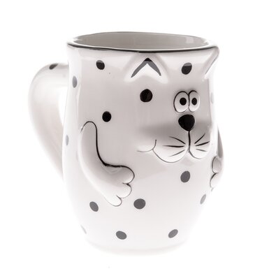 Керамічна чашка Кіт, чорна крапка