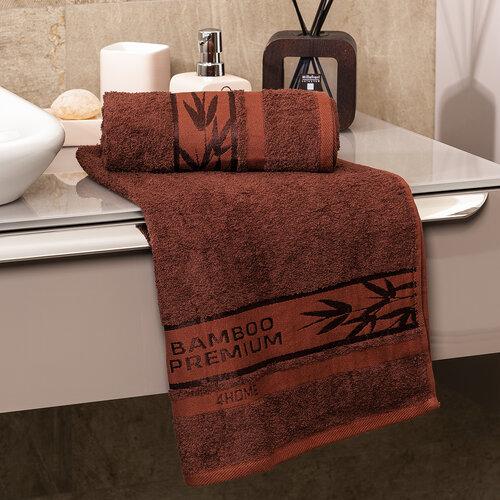 4Home Bamboo Premium brisača temno rjava, 30 x 50cm, komplet 2 kos