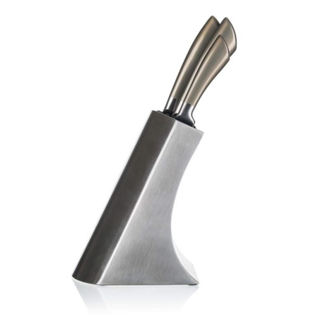 Banquet Набір ножів Metallic Platinum 5 шт.,  підставка з нержавіючої сталі